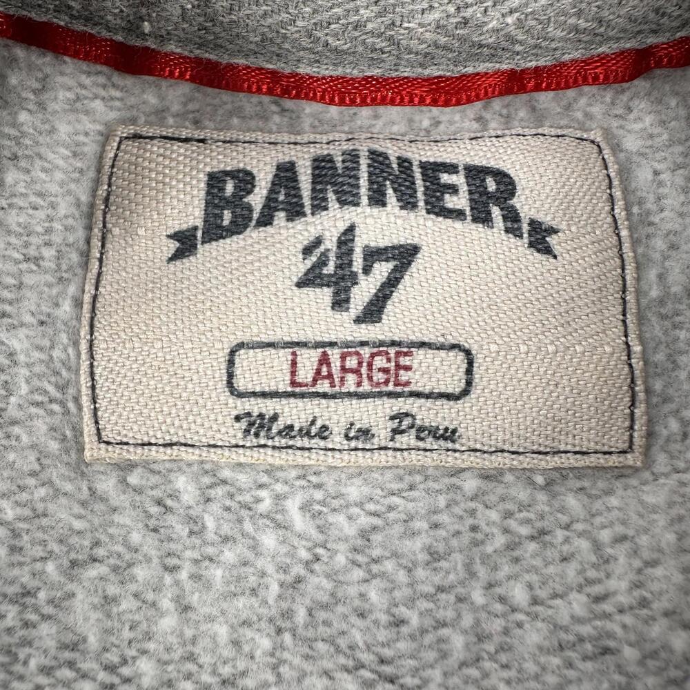 Nebraska Cornhuskers Sweatshirt Mens Large Heather Gray Herbie Husker Banner '47 - Picture 3 of 7